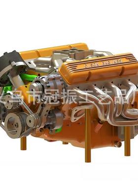 V8发动机树脂摆件发动机模型装饰品设计家居庭院摆件设计装饰