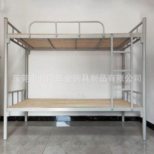 双层铁架床工厂宿舍上下铺铁床工地高架床学校学生钢架铁艺床厂家