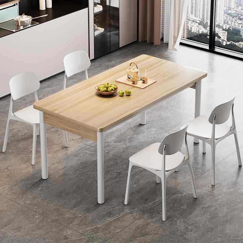 实木餐桌家用小户型现代简约长方形餐饮商用桌椅吃饭桌子出租房用