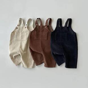 Toddler Baby Boys Girls Corduroy Romper Playsuit Jumpsuit Ov