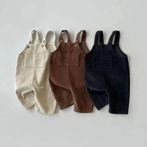 Toddler Baby Boys Girls Corduroy Romper Playsuit Jumpsuit Ov