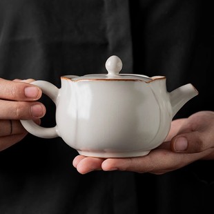 茶壶汝窑西施茶壶单壶泡茶家用一人用陶瓷功夫茶具急须壶 2024新款