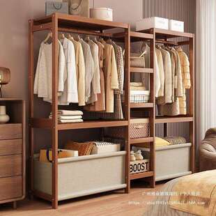 衣架落地卧室家用挂衣架非实木次净衣帽架简易中古衣服架子置物架