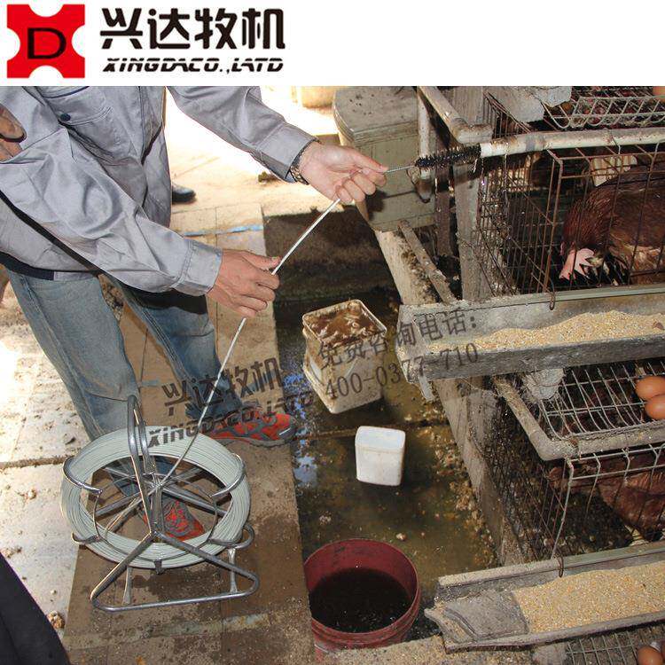 鸡鸭水线清理器养殖专用疏通器笼养肉鸡设备兴达牧机