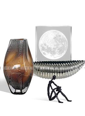 一匚 北欧轻奢风书架摆件组合 样品房会所酒店书房书架组合装饰