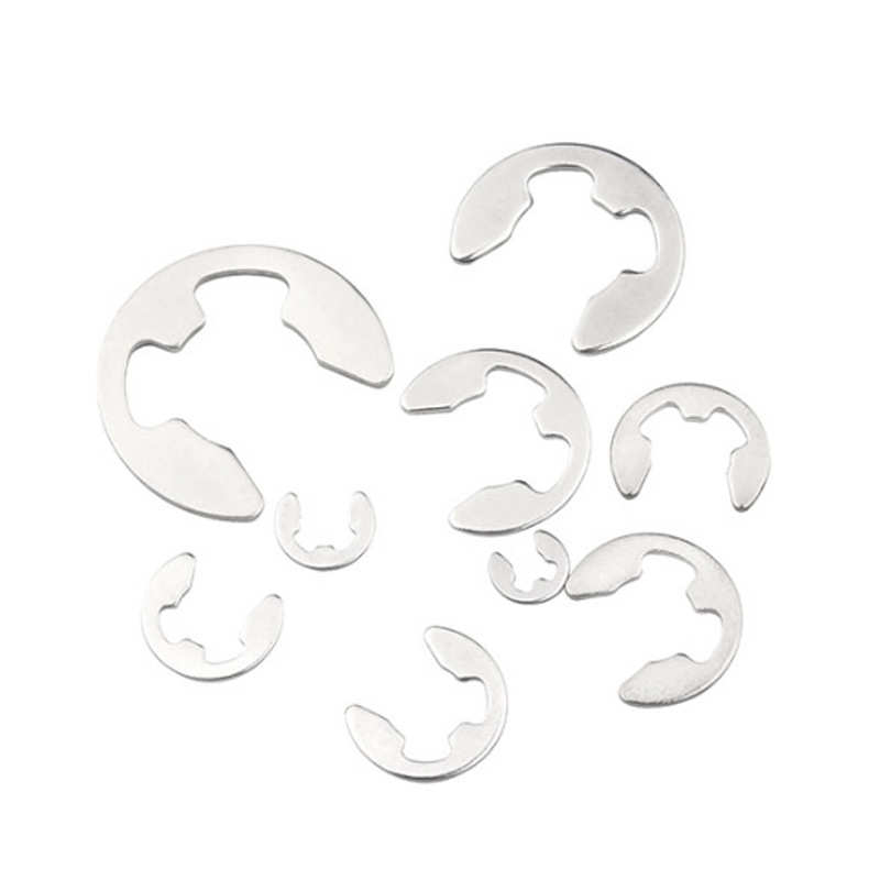 304不锈钢开口挡圈卡环E型扣 E型止动卡簧垫片开口垫圈￠1.5-￠10