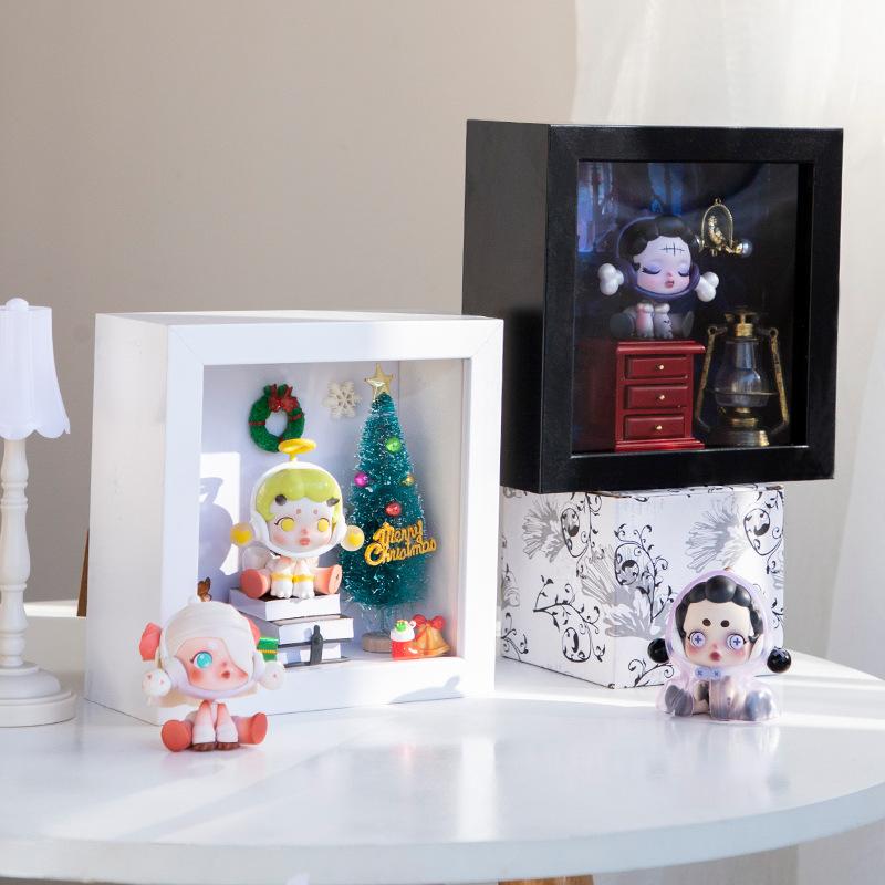 展示柜泡泡玛特DIY亲子装饰画