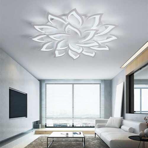 简约后现代卧室北欧吸顶灯亚克创意家居形led花 吸顶灯客厅灯力