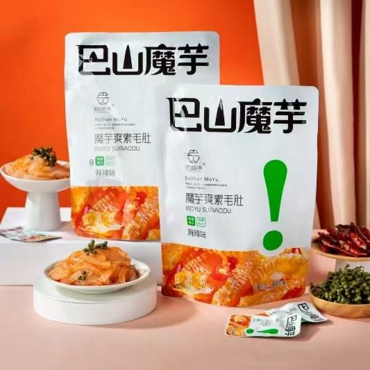 正宗巴山四季魔芋爽素毛肚切片小包装麻辣香辣素肉解馋小零食休闲