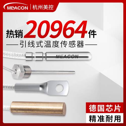 PT100温度传感器探头 PT1000直接引线温度探头 温度传感器