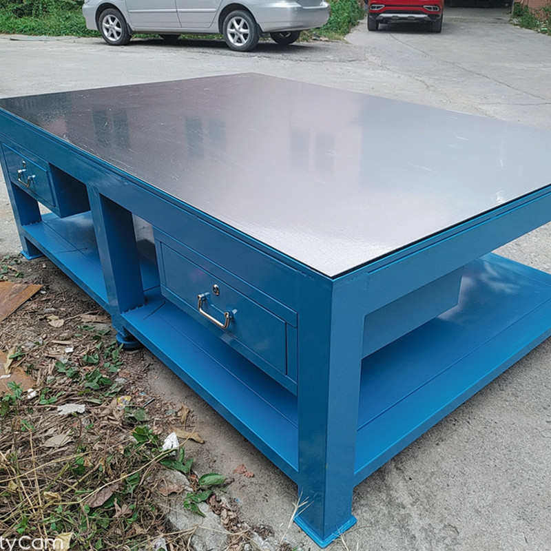 钳工工作台重型车间维修钢板工作台虎钳装配飞模台 钳工工作台
