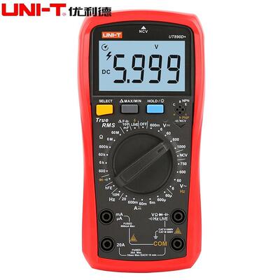 优利德数显式万用表数字高精度UT890D+多功能表测电压电流表电容