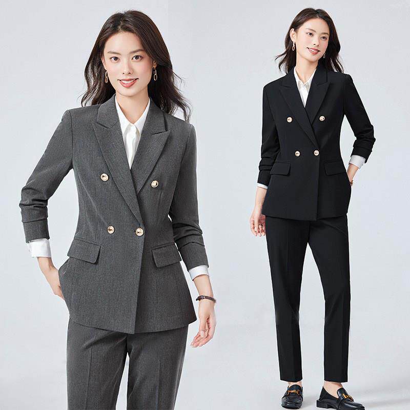 西装套装女秋职业公务员职场面试正装气质西装外套正装西服工作服