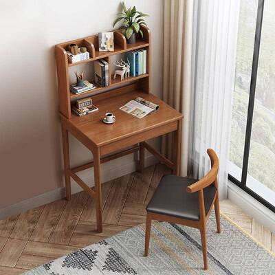 实木书桌60/80cm学生家用学习桌写字台办公书房小户型简易小桌子