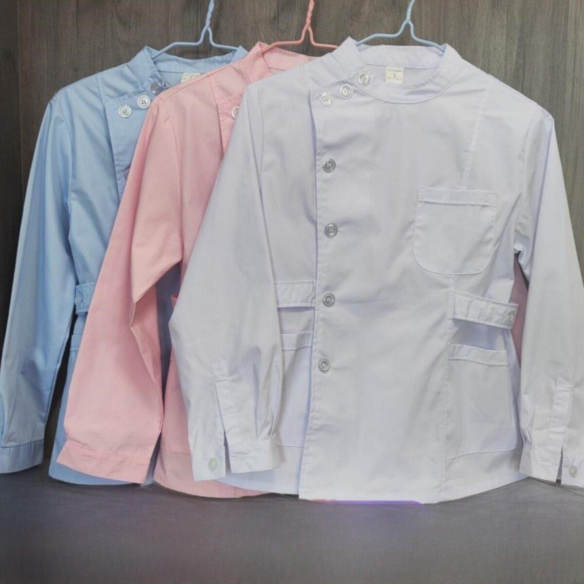 偏襟立领白色长袖护士服小褂冬装口腔牙科工作制服药店服分体套装