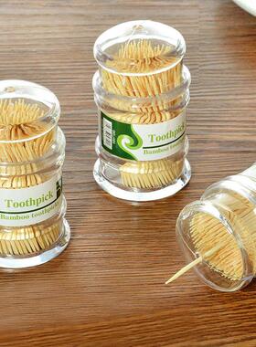 带牙签盒竹签2元好物包邮小商品88vip商品2元两件攒一次性牙签