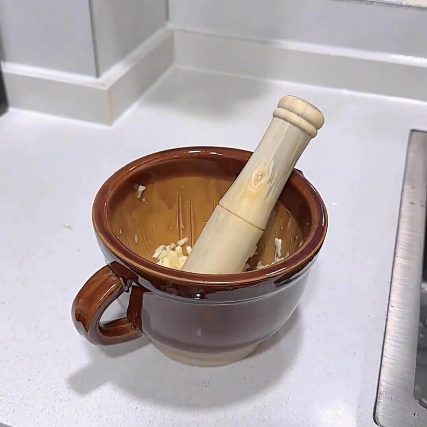 蒜臼子家用捣蒜神器老式擂辣椒擂钵手动蒜泥研磨器擂茄子青椒皮蛋