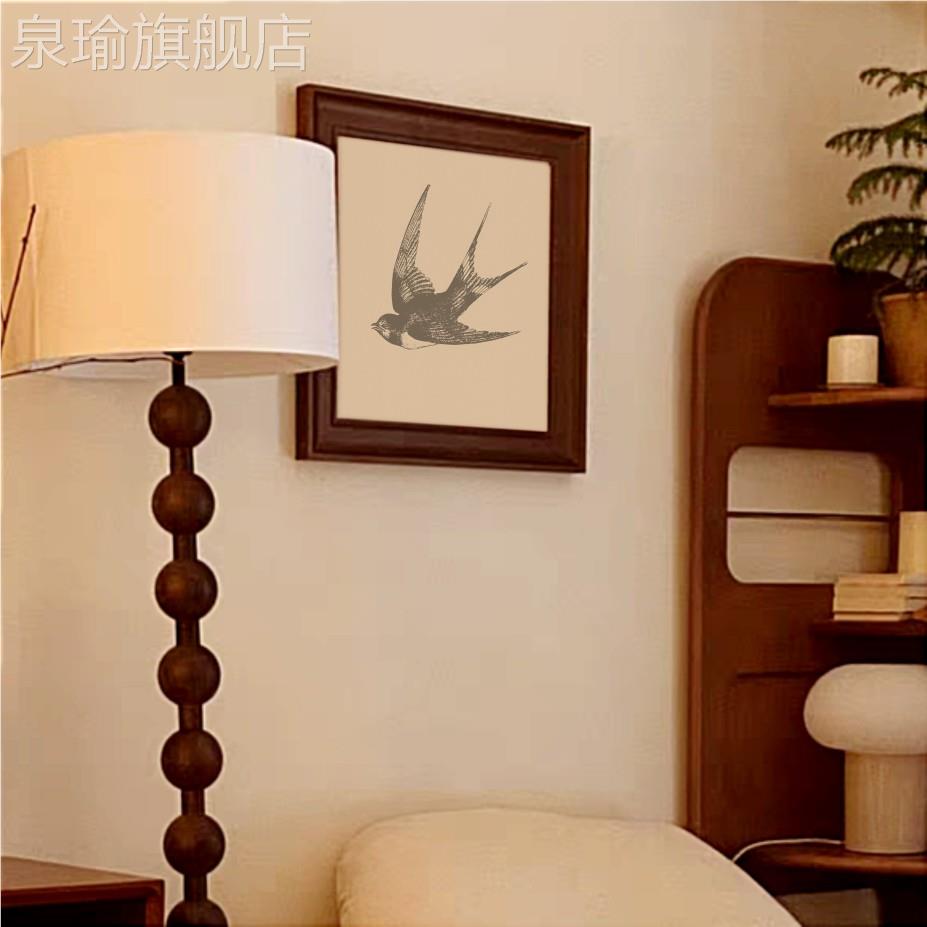 网红古风艺术餐抽形素描动物厅方背装饰画卧侘寂景墙室高级象感中图片