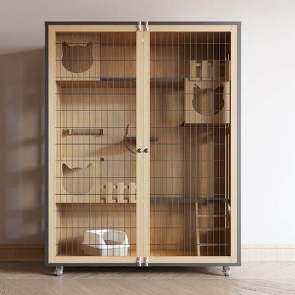 高档猫墅柜家用实木猫防水猫猫房超大空间猫窝大型舍豪华室别内猫