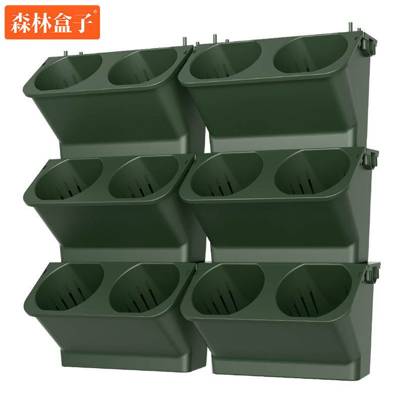 植物墙塑料花盆一件起批壁挂式自吸水多肉盆办公室种植盆跨境花盘