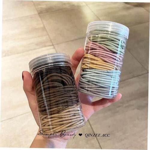 Hair rope rubber band female high elasticity black hair tie