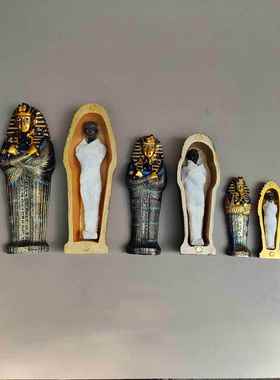 埃及木乃伊主题家居装饰品摆件法老道具尼罗河工艺品树脂摆件