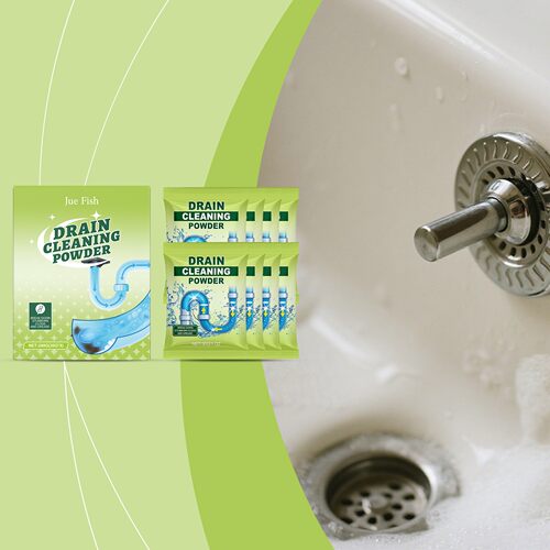JUE FISH Drain Cleaner Powder - Kitchen and Bathroom Sink, D