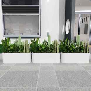 钢204铁户外花箱组合业广场隔断花盆外商摆不锈艺花槽售楼部异形