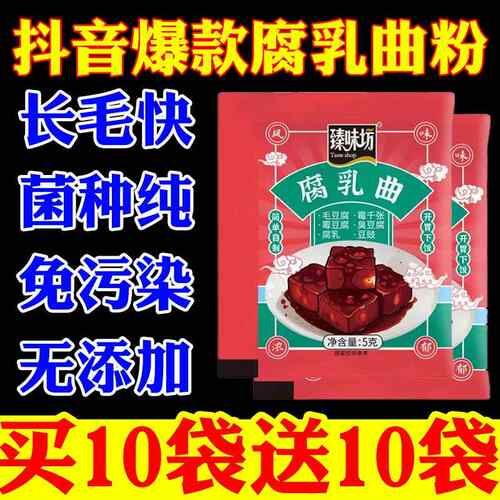 腐乳曲粉乳酸菌家用长毛做豆的菌毛下饭菜腊八豆红霉豆腐菌粉