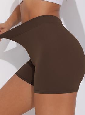 three-quarter running hip Sanded pants solid fitness shorts