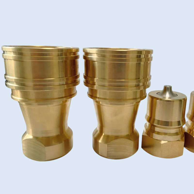 KZD液压快速接头黄铜双自封式内螺纹英制耐高压高温不锈钢铜快接