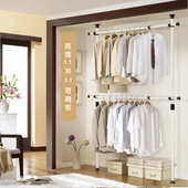 顶天立地晾衣架落地阳台室内挂衣架卧室家用免打孔凉晒衣服衣陶琪