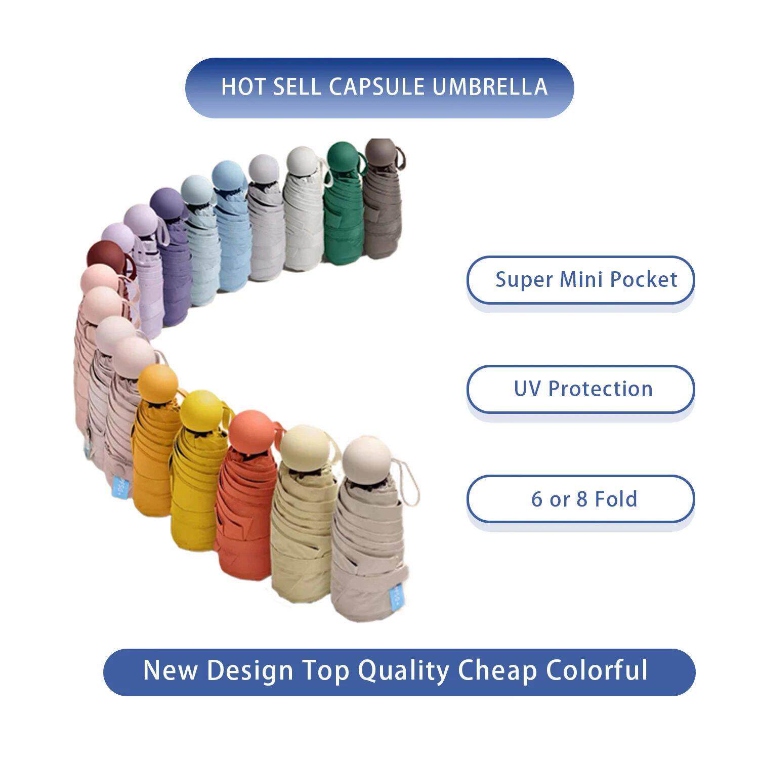 Ultralight And Compact Portable Capsule Umbrella UV Protecti