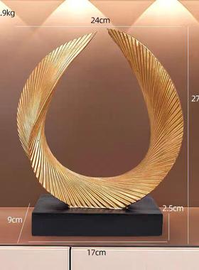 现EYP简约抽象酒柜电视柜玄关代高办公室装饰品端树艺脂工品家居