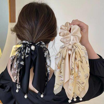 Hair Ties with Bow, Knotted Bows Hair Scrunchies Hair Scarf