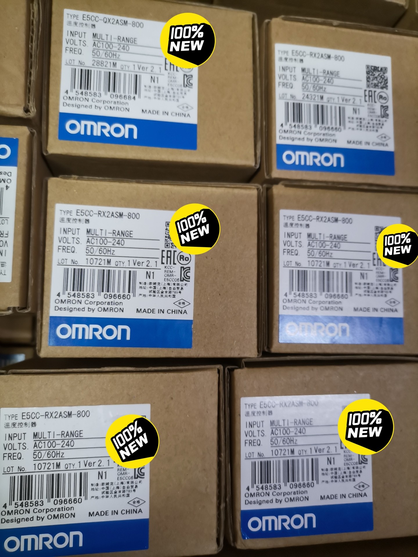 欧姆龙E5CC-RX2ASM-800温控器，全新原装编码一致