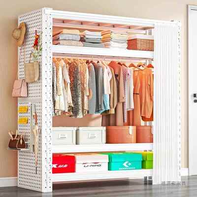 衣柜货架简易衣地架组装卧室衣帽间收角纳架落多XYB10272层步入式