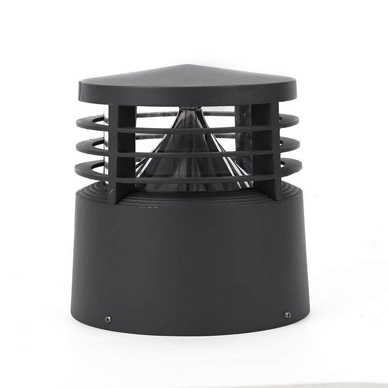 现代简约铝制圆柱形花园景观灯 LED户外草坪灯别墅插地庭院灯