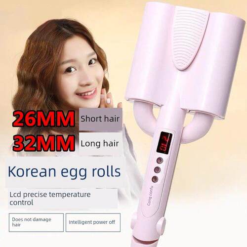 短发卷发棒26mm蛋卷棒水波纹方便面头三筒玉米烫发大波浪宿舍32mm