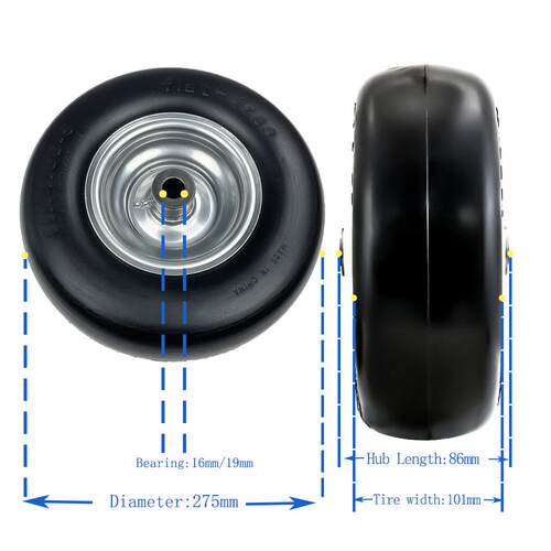11寸割草机替换轮发泡实心轮PartsCampPushMowerWheel