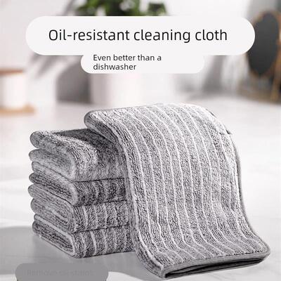 6pcs/set wash towel dish wipe kitchen cleaning cloth cotton