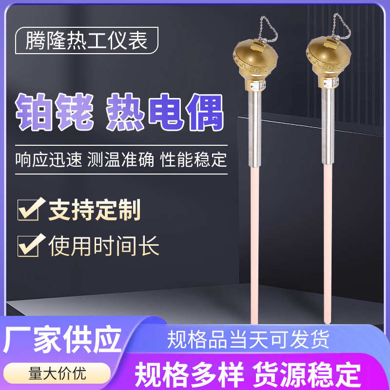 S型热电偶铂铑热电偶 WRP-130热电偶B型铂铑铂热电偶