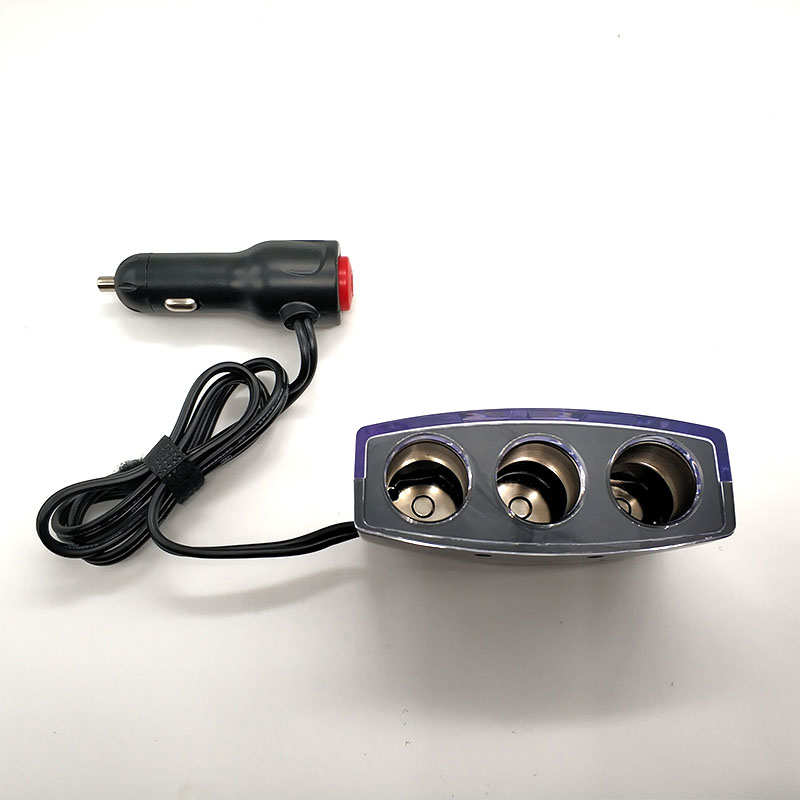 点烟器一拖三多功能转接多用插头汽车充一拖二usb分插车载充电器