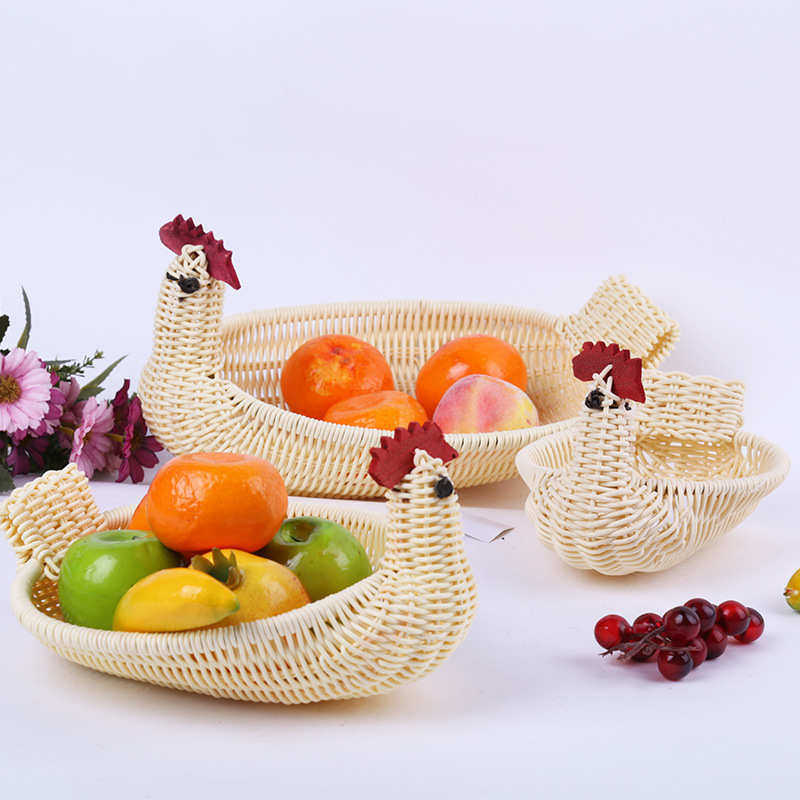 手工编织仿藤篮酒店创意编织篮仿藤编织鸡篮 藤编动物筐 创意收纳,收纳整理,其他收纳篮,淘宝优惠券,粉丝福利购,淘宝优惠卷