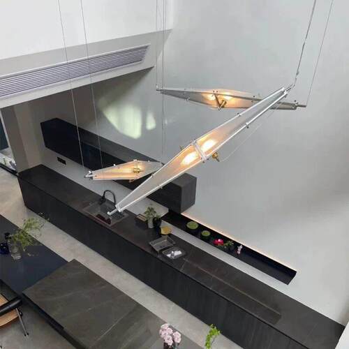 SINGCHAN陈星宇饭厅吊灯现代简约设计师工业风loft楼梯吧台玻璃灯