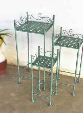 落地院铁艺做旧花台架庭子绿植50920置物架一件阳起批简约花盆架