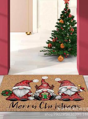 Grinch Green Clown Door Mat Christmas Carpet Outdoor Decorat