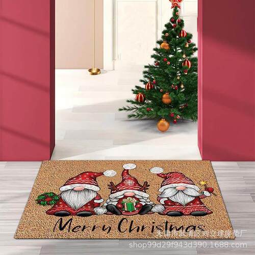 Grinch Green Clown Door Mat Christmas Carpet Outdoor Decorat