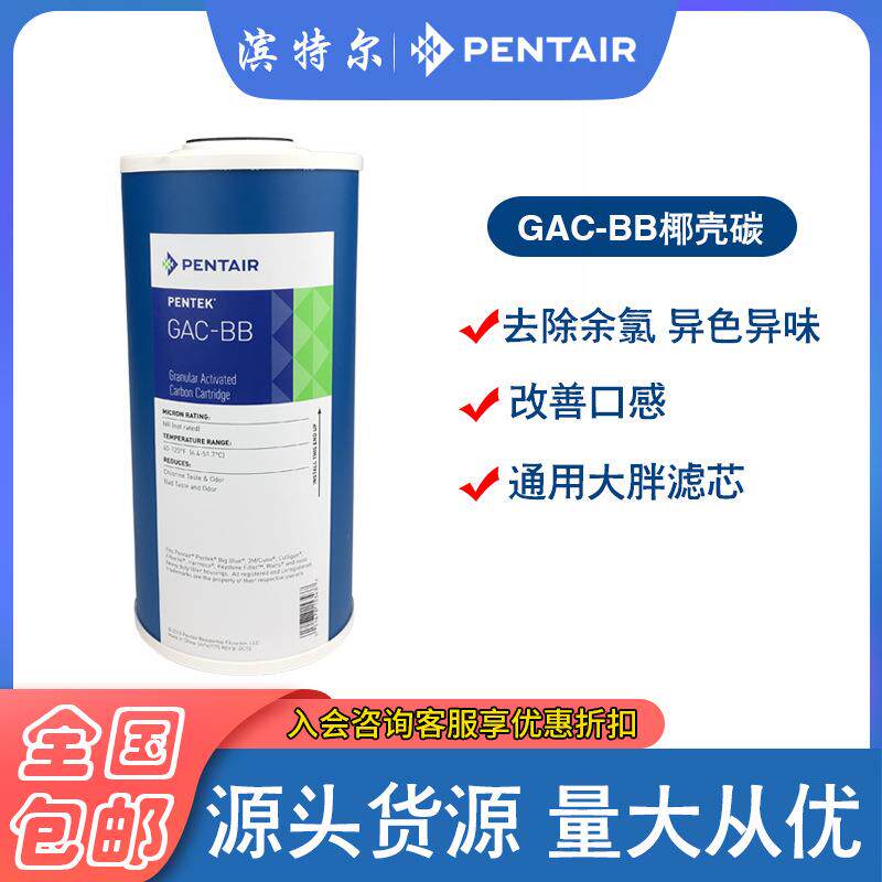 PENTAIR滨特尔大蓝瓶全屋大胖滤芯10寸颗粒椰壳活性炭芯GACBB通用