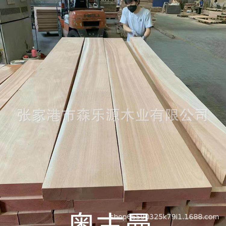 奥古曼原木 烘干板材 非洲桃花心木材 加工 红胡桃实木拼接板等